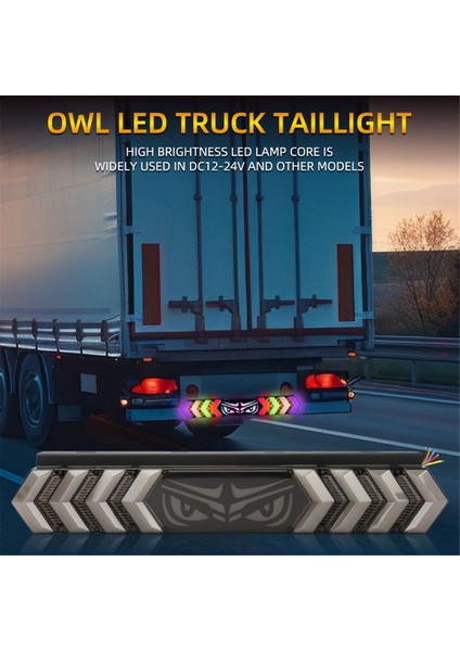 Şeytan Göz Tail Işıkları Rgb Yedi Renk Koşu Kamyonu Turn Sinyal Işıkları Kamyon Kamyon LED Fren Yemin (Yurt Dışından) fırsatları