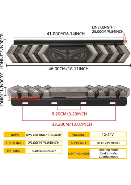 Şeytan Göz Tail Işıkları Rgb Yedi Renk Koşu Kamyonu Turn Sinyal Işıkları Kamyon Kamyon LED Fren Yemin (Yurt Dışından) indirimleri