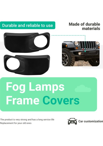 Jeep Wrangler Için 2013-2017 Sol + Sağ Çelik Tampon Sis Lambası Kapakları 68231962AA (Yurt Dışından) fırsatları