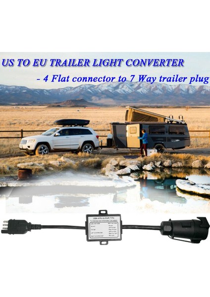 Abd&#39;den Avrupa Trailer Işık Dönüştürücü 4 Yollu Düz Soket (Amerikan Aracı) - 7 Yollu Yuvarlak Soket (Avrupa Fragmanı) (Yurt Dışından) modelleri