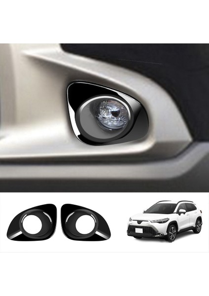 Toyota Corolla Cross 2021 2022 Parlak Siyah Ön Sis Işık Lamba Kapağı Trim Foglight Çerçeve Dekorasyon Çerçevesi (Yurt Dışından) fiyatları