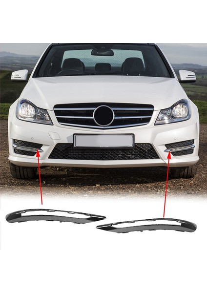 Mercedes Benz W204 C280 C350 Için Araba Ön Sis Izgara Krom Kalıplama Döşeme (Yurt Dışından) fiyatları
