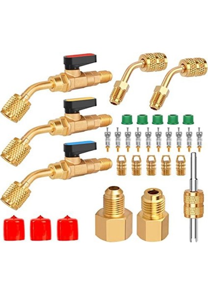 R410A R134AR12 R22 Ac Hvac Için Klima Açısı Top Valfi Mini Split Sistem Için (Yurt Dışından)