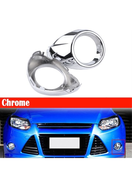 Krom Ön Tampon Sis Lambası Çerçeve Döşeme Izgara Kapağı BM51-19953-CB, Ford Focus Için BM51-19952-CB 2012-2014 (Yurt Dışından)