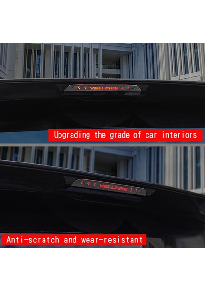 Toyota Vellfire Için 40 Serisi 2023+ Yüksek Montajlı Fren Işığı Üçüncü Fren Kuyruk Işık Döşeme Paslanmaz Çelik Uçak Siyah (Yurt Dışından) fiyatları