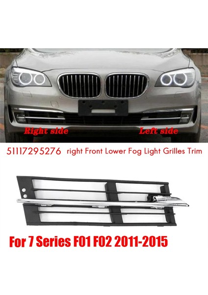 51117295276 Sağ Ön Alt Tampon Sis Izgara Izgaralar Bmw 7 Serisi F01 F02 2011-2015 Sis Lambası Hava Havalandırma Kapağı (Yurt Dışından) indirimleri