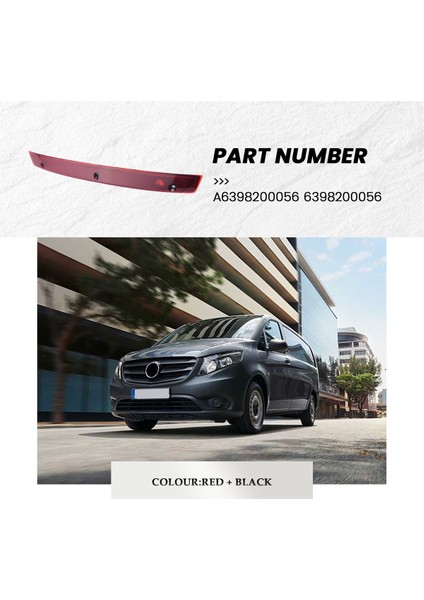Yüksek Monte Edilmiş 3. Fren Durma Lambası Lambası Mercedes Için Uygun Benz Vito Viano W639 A6398200056 (Yurt Dışından) fırsatları