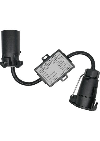 Römork Işık Konnektörü Abd&#39;den Ab 7 Yollu Soket Tapası Adaptör Araç Bağlayıcı Bağlayıcı Römork Konnektörü Çekme Çubuğu Çekme Fişi Adaptörü (Yurt Dışından)