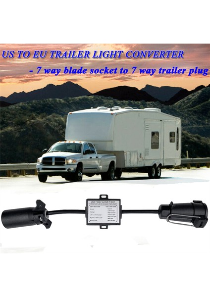 Römork Işık Konnektörü Abd&#39;den Ab 7 Yollu Soket Tapası Adaptör Araç Bağlayıcı Bağlayıcı Römork Konnektörü Çekme Çubuğu Çekme Fişi Adaptörü (Yurt Dışından) fiyatları