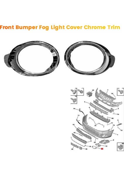 1paır Araç Ön Siste Far Kapak Kromi 1608323880 1608953680 Citroen Bellinger (B9) 12-15 Tampon Trim Sis Lambası Çerçevesi (Yurt Dışından) fiyatları