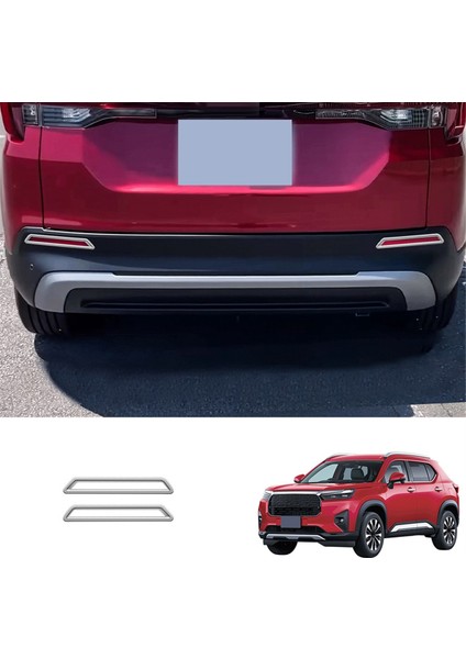 Araba Arka Sis Fagarı Kapakları Çıkartma Sisleri Koruyucu Çerçeve Honda Wrv 2024 Japon Sürümü Gümüş (Yurt Dışından) indirimleri