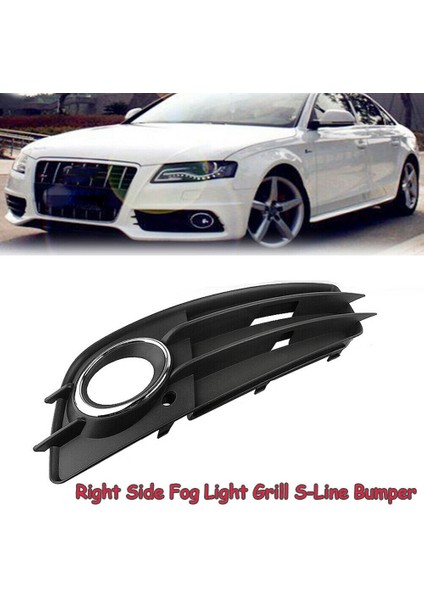Sağ Yan Mat Siyah Sis Izgarası Krom Ring S-Line Tampon For-Audi A4 B8 S-Line S4 2008-2012 8K087682C (Yurt Dışından) modelleri