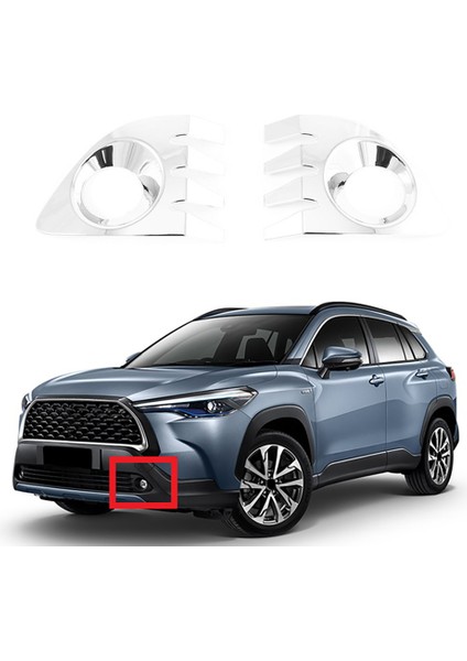 Toyota Corolla Cross 2020 2021 Abs Krom Ön Sis Işık Lamba Çerçeve Kapak Dışar Garnitörü (Yurt Dışından) fiyatları