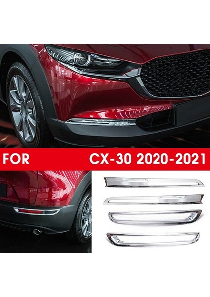 Mazda CX30 Cx-30 2020 2021 Ön ve Arka Sis Fark Kapağı Döşeme Sticker Arka Tampon Sis Lambası Çerçevesi (Chrome) (Yurt Dışından) fırsatları