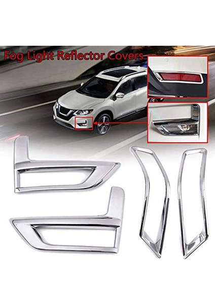 4pcs Krom Ön Arka Sis Kapağı Nissan Rogue X-Trail T32 2017-2020 Için Tampon Reflektör Çerçevesi (Yurt Dışından) fiyatları