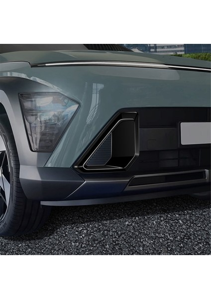 Araba Ön Sis Lambası Işık Kapağı Kaplama Için Hyundai Kona 2024+ Araba Döşeme Aksesuarları Parlak Siyah (Yurt Dışından) indirimleri