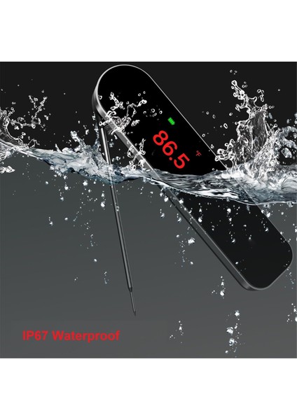 0.5s Ultra Hızlı Anında Okuma Et Termometresi, Tft Renk Ekranı, ± 0.5 ° F Doğruluk, IP67 Su Geçirmez, Şarj Edilebilir (Yurt Dışından) modelleri