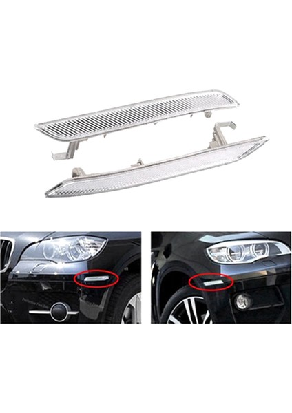 Sol Sağ 1 Çift Şeffaf Beyaz Yan Işaretleyici Reflektörü (Yurt Dışından) fırsatları