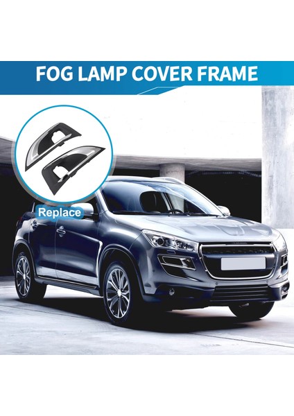 1paır Ön Tampon Sis Lambası Kapağı Trim YL004126XT YL004127XT Peugeot 4008 P84 Sis Fog Light Chrome Grille Çerçevesi Için 240809 (Yurt Dışından) modelleri