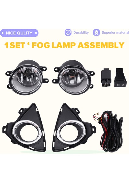 Araba LED Ön Tampon Sis Figs Fog Lambası Toyota Auris 2014 2015 Kablo Dolması Kablolama Kapağı Izgara Halojen (Yurt Dışından) fırsatları