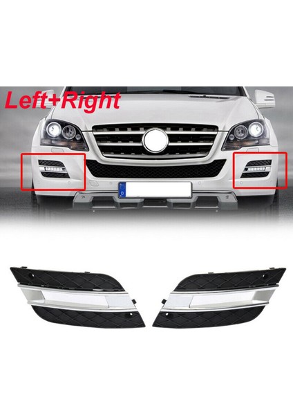 Drl Işık Lamba Kapağı Ön Tampon Grille 164801924 1648802024 Mercedes-Benz Için W164 ML350 ML450 2009 2010 2011 2011 (Yurt Dışından) fırsatları