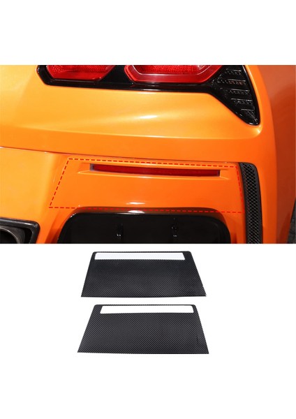 Corvette C7 Için 2014-2019 Yumuşak Karbon Fiber Araç Arka Sis Lihgt Lamba Kapağı Döşeme Dekoratif Etiket Aksesuarları (Yurt Dışından) modelleri