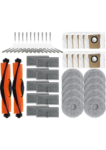 Xiaomi Mijia M30S Değiştirme Için Uyumlu Ana Yan Fırça Hepa Filtre Mop Padleri Toz Torbalar Yedek Parçalar Aksesuarlar (Yurt Dışından)