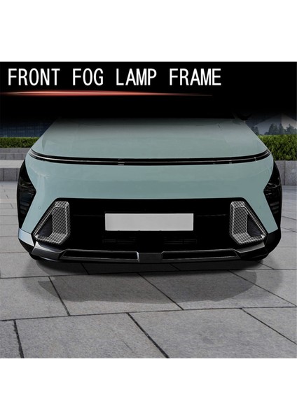 Araba Ön Sis Lambası Işık Kapağı Trim Hyundai Kona 2024+ Araba Trim Aksesuarları Karbon Fiber Desen (Yurt Dışından) indirimleri