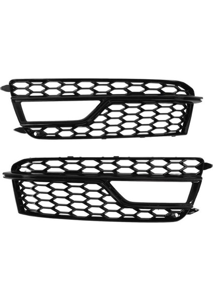 1 Çift Araba Ön Tampon Örgü Sis Lambası Kapağı Petek Izgara Izgara Kapağı Audi S5 A5 S-Lines 2013-2016 8T0807681M (Yurt Dışından)