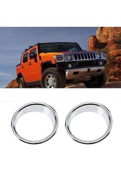 1paır Araç Ön Tampon Sis Lambası Trim Hummer Için Kapak H2 2003-2009 Krom Sis Işığı Çerçevesi Dış Dekoratif (Yurt Dışından) fırsatları
