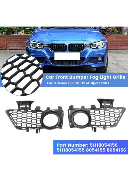 Araba Ön Tampon Sis For Bmw For 3 Serisi F30 F31 Lcı M-Sport 2011+ (Yurt Dışından)