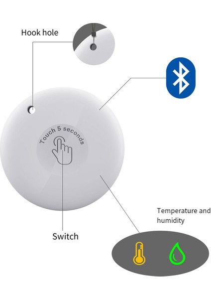 Tuya Bluetooth PT216B Akıllı Sıcaklık ve Nem Ölçer Kapalı ve Dış Mekan Termometresi Higrometre Sensör Göstergesi (Yurt Dışından)