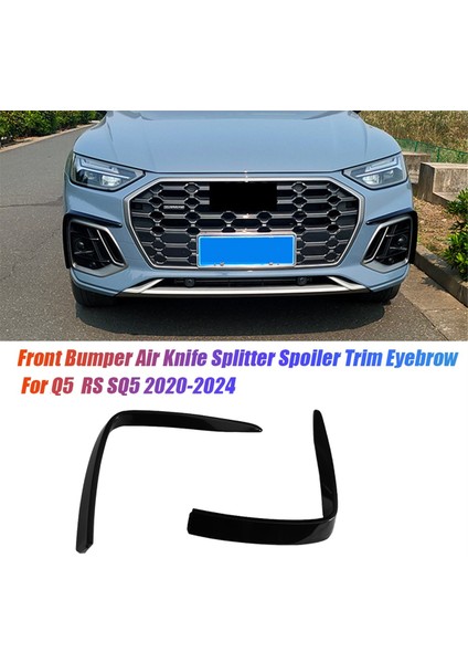 1paır Ön Tampon Hava Bıçağı Süslemesi Sis Lambası Audi Q5 Rs Sq5 2020-2024 Sis Lambası Ayırıcı Spoiler Dişleri Kapak (Yurt Dışından) indirimleri