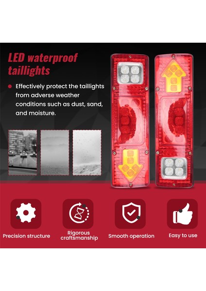 2pcs Araba 19 LED Su Geçirmez Kuyruk Işık Römorku Kamyon Arka Dönüş Sinyali Durdurma Işığı (Yurt Dışından) indirimleri