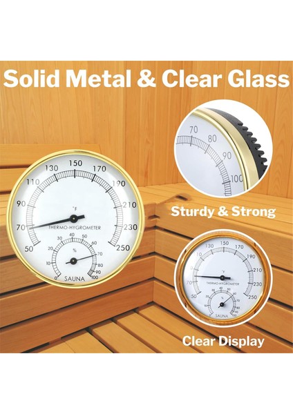 2 Arada 1 Sauna Termometresi Fahrenheit, Sauna Termometresi ve Higometre Iç Mekan Sıcaklık Nem Monitörü (Yurt Dışından) fiyatları