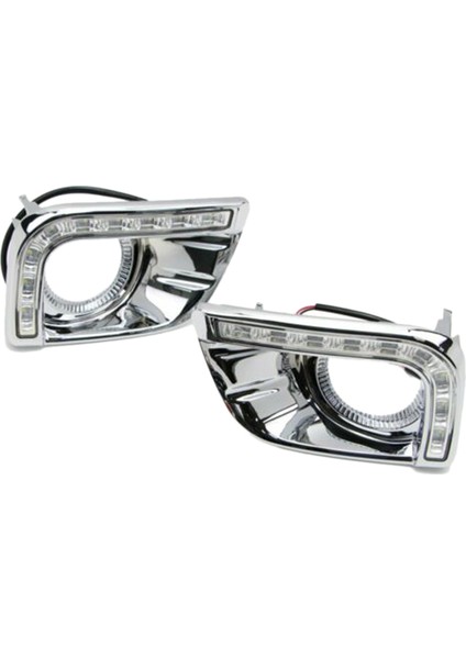 2pcs Araba LED Drl Daytıre Toyota Prado Için Işık Krome Siste Lambası J150 2010-2013 (Yurt Dışından)