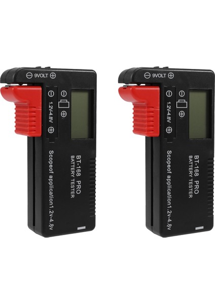2 Adet Dijital LCD Evrensel Pil Test Cihazı (Model: Bt - 168 Pro), Aa Aa C D 18650 9V Için Pil Test Merkezi Volt Damin (Yurt Dışından) modelleri