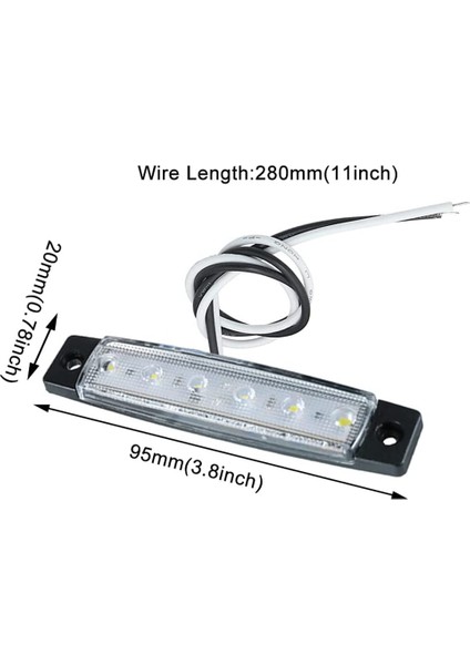 6pcs LED Deniz Tekne Işıkları Deniz Nezaket Işık Şeridi Güverte Transom Kokpit Navigasyon Aydınlatma Su Geçirmez 12V, Beyaz (Yurt Dışından) fırsatları