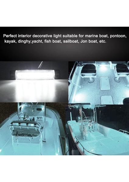6pcs LED Deniz Tekne Işıkları Deniz Nezaket Işık Şeridi Güverte Transom Kokpit Navigasyon Aydınlatma Su Geçirmez 12V, Beyaz (Yurt Dışından) indirimleri