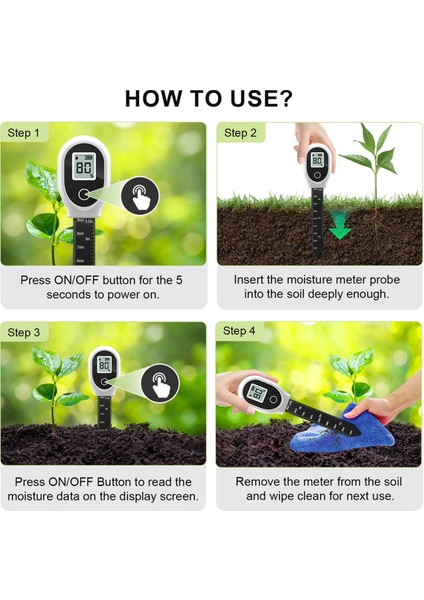 Dijital Nem Ölçer Arka Işığı ve Bahçe Çim Çiftliği Için Ölçekli Toprak Nem Sensörü Yüksek Doğruluk (Yurt Dışından) modelleri