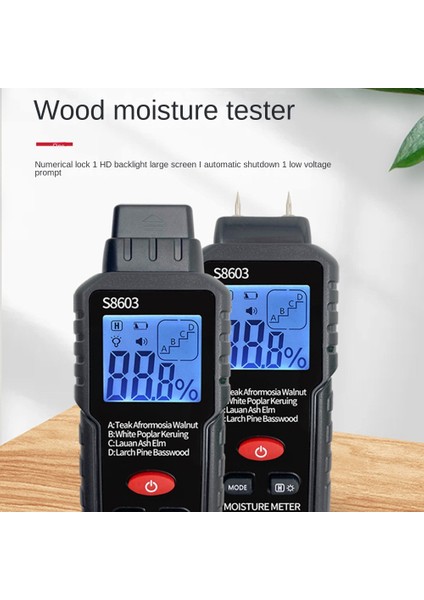 Iki Pim Dijital Ahşap Nem Metre 0-99.9% Ahşap Nem Test Cihazı Büyük LCD Ekranlı Ahşap Nemli Dedektör (Yurt Dışından) indirimleri