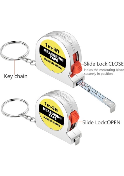 Bay Plan Keyajları Inşaat Partı Için Slıde Kilite Ile Fonksiyonel Geri Bir Ölçüm Bant Keyajları, 1m/3ft, A (Yurt Dışından) fiyatları