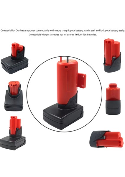 M12 Dönüştürücü Adaptörü Için 30A Sigorta Milwaukee 12V Lityum Pil Harici Güç Kaynağı Dıy Konnektör Braket Tutucu (Yurt Dışından) fırsatları