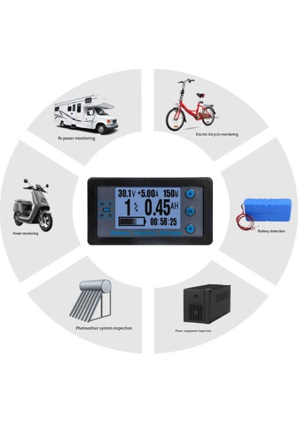 VA9510 Pil Kapasite Yöneticisi LCD Dijital Voltaj Akım Güç Ölçer Pil Kapasitesi Coulometre 120V 100A (Yurt Dışından) fiyatları