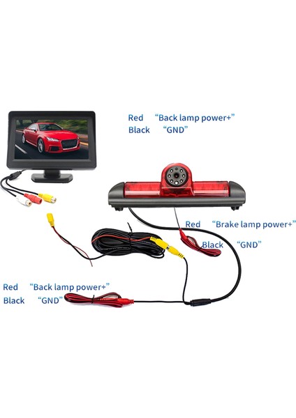 170 Derece Arka Görünüm Kamerası 3. Fren Işığı ve Fiat Ducato Citroen Jumper Peugeot Boxer 2006-2015 (Yurt Dışından)