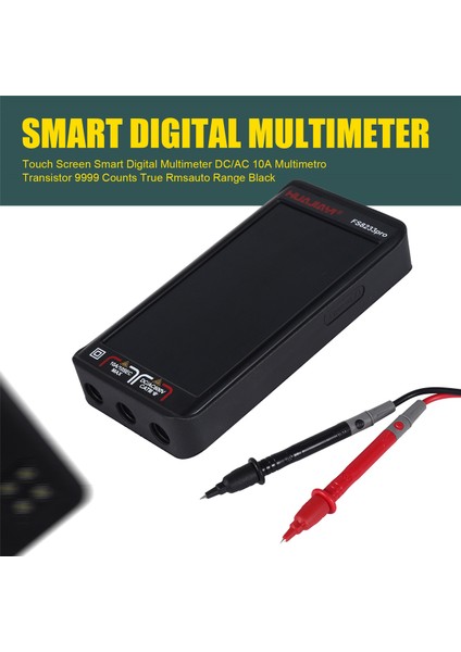 Huajiayi FS8233PRO Dokunmatik Ekran Akıllı Dijital Multimetre Dc/ac 10A Multimetro Transistör 9999 Sayılar Gerçek Rmsauto Aralığı Siyah (Yurt Dışından) fırsatları
