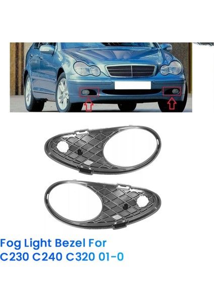 1paır Ön Tampon Sis Işığı Trim Kapak 2038850523 2038850623 Mercedes-Benz C-Serisi W203 2001-2007 C230 C280 C320 (Yurt Dışından) indirimleri