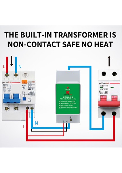 Peacefair Taa Enerji Ölçer Tek Fazlı Ac Din Ray Modülü Wifi Akıllı Kwh Güç Tüketim Ölçer Watt Metre Voltmetre Ampermetre (Yurt Dışından) fiyatları