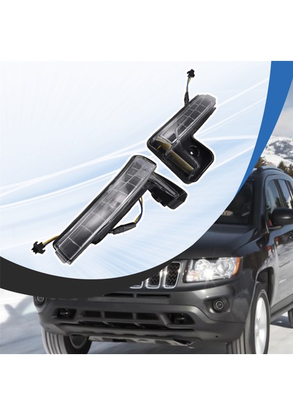 Araba Dikiz Aynası Lambası, Jeep Cherokee Için Sinyal Işıkları 2016-2021 Jeep Compass 2017-2021 (Yurt Dışından) indirimleri