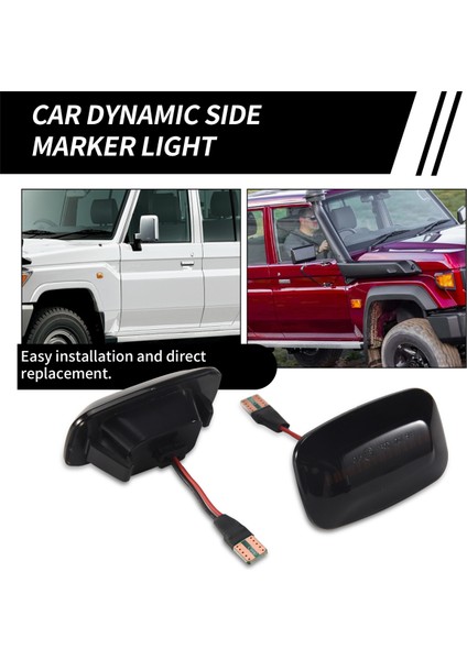 Toyota Land Cruiser 70 80 100 Serisi Için Araba Dinamik LED Yan Işaretçi Işık Dönüş Sinyal Işığı (Yurt Dışından) indirimleri